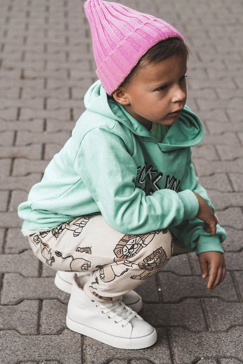 Dziecięce Wysokie Trampki Na Suwak Big Star KK374227 Białe