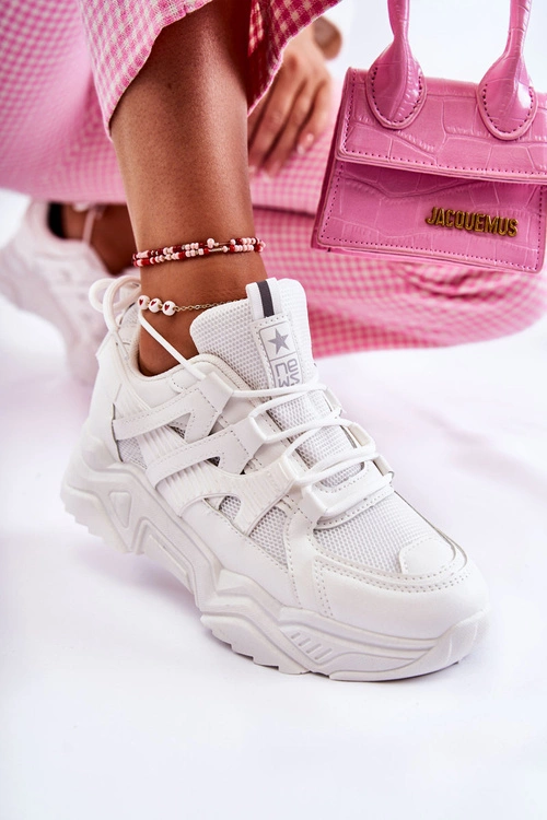 Damskie Sportowe Buty Sneakersy Białe Daren