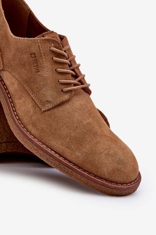 Zamszowe Męskie Półbuty Big Star NN174213 Camel