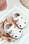 Dziecięce Sandałki Na Rzepy Dla Dziewczynki Białe Maentra