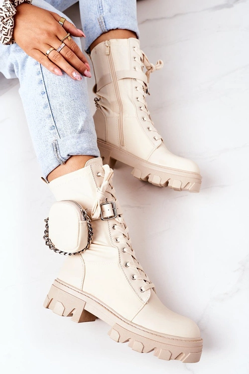 Ocieplane Workery Z Nerką Beżowe Look At Me