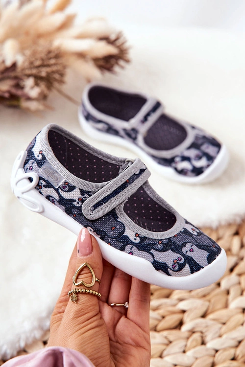 Papcie Baleriny Befado Pingwinki 114X463 Czarne