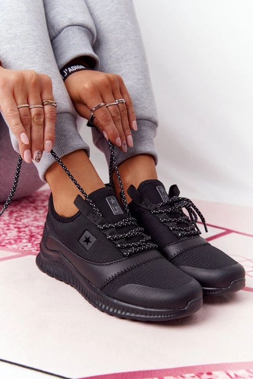 Damskie Sportowe Buty Comfort Foam Czarne The Best