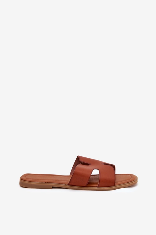 Klapki Damskie Płaskie Z Wycięciami Camel Salyra