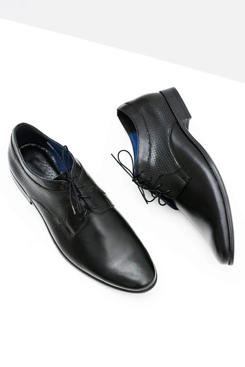 Klasyczne Męskie Skórzane Wizytowe Półbuty Ercole