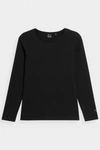 Gładka Koszulka Z Długim Rękawem Longsleeve 4F 4FWMM00TLONF376-20S Czarna