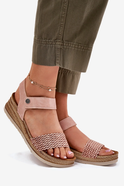 Sandały Damskie Na Koturnie Inblu RV000014 Różowe