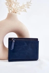 Damski Mały Portfel Na Magnes Granatowy Zaya