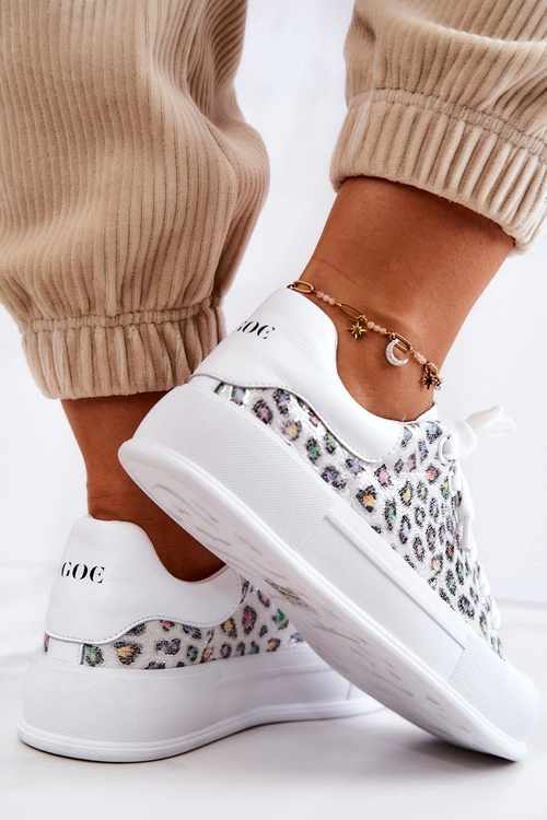 Damskie Trampki Na Platformie GOE JJ2N4075 Białe