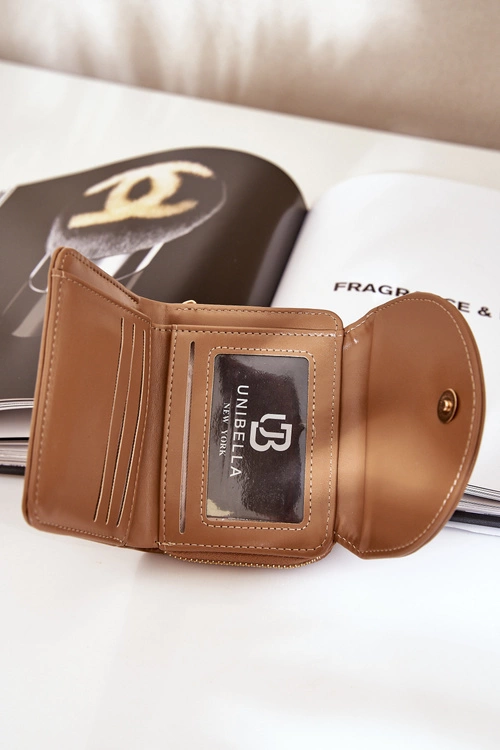 Portfel Damski Z Eko Skóry Ciemnobeżowy Congaia