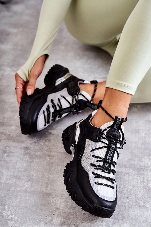 Damskie Buty Sportowe Memory Foam System Big Star KK274053 Czarno-Szare