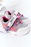 Dziecięce Sportowe Buty Sneakersy Biało-Różowe Space Ride