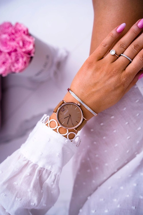 Damski Zegarek Ernest Brązowy Claire