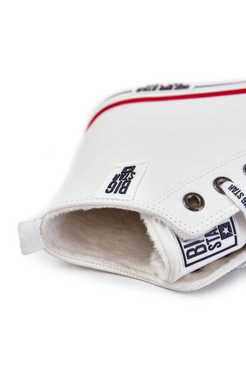 Męskie Wysokie Ocieplane Trampki Big Star KK174345 Białe