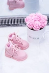 Dziecięce Ocieplane Trapery Botki Pudrowy Róż Dexter