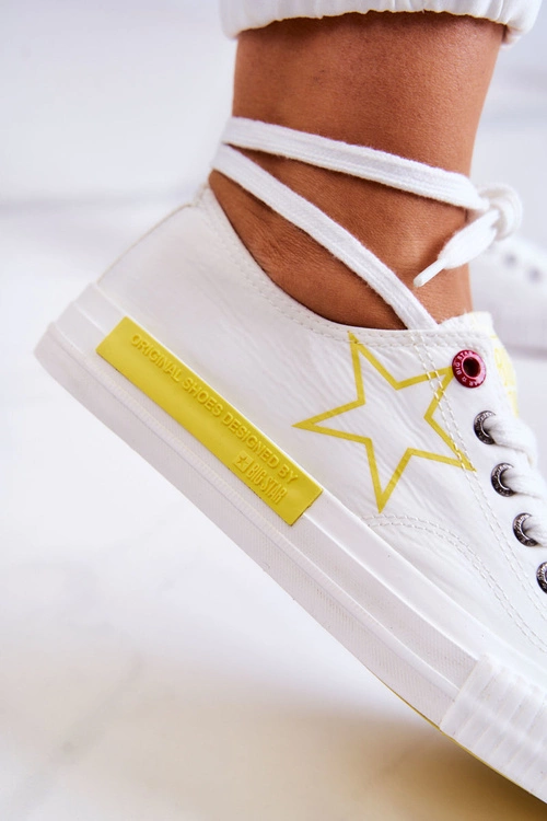 Damskie Niskie Trampki BIG STAR JJ274384 Białe