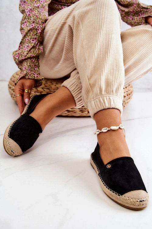 Damskie Zamszowe Espadryle Czarne Joaquin