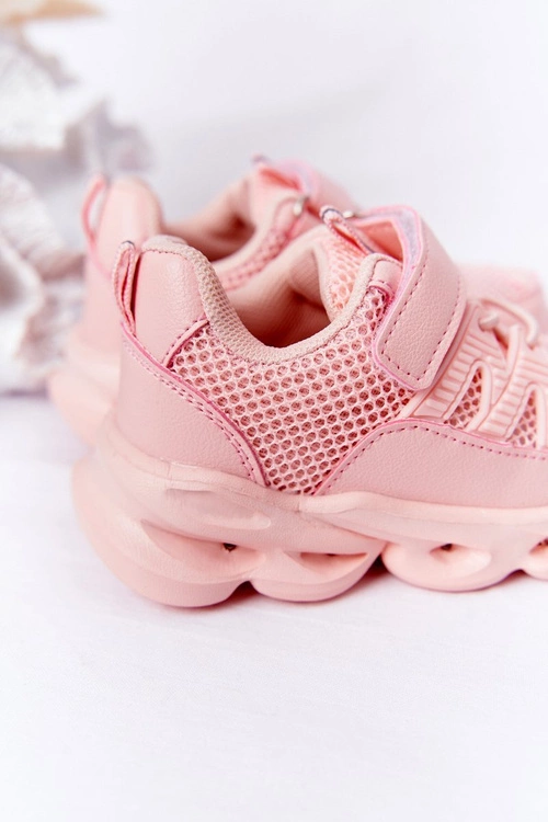 Dziecięce Sneakersy Ze Świecącą Podeszwą LED Różowe So Cool!