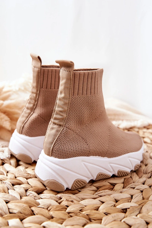 Dziecięce Młodzieżowe Obuwie Sportowe Beżowe Callobe