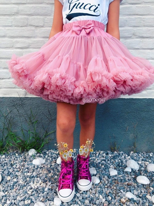 Dziecięce Brokatowe Trampki Fuksja Ally