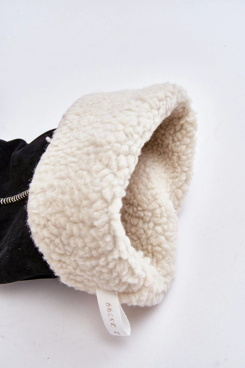 Zamszowe Damskie Kozaki Na Masywnej Platformie Maciejka 06312-01 Czarne