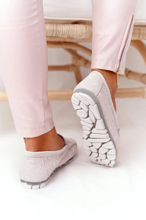 Skórzane Mokasyny RIO FLORE Eco-Friendly Beżowe