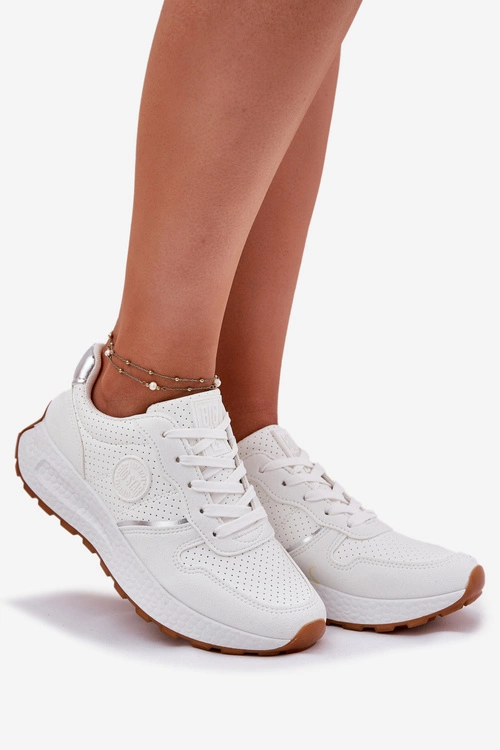 Sneakersy Damskie Na Platformie Big Star RR274487 Hi-Poly System Białe