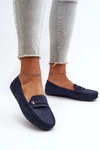 Klasyczne Mokasyny Damskie Granatowe Iramarie