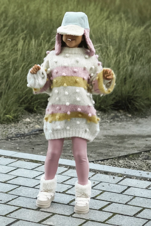 Ciepłe Botki Śniegowce Dziecięce Wiązane Beżowe Asija