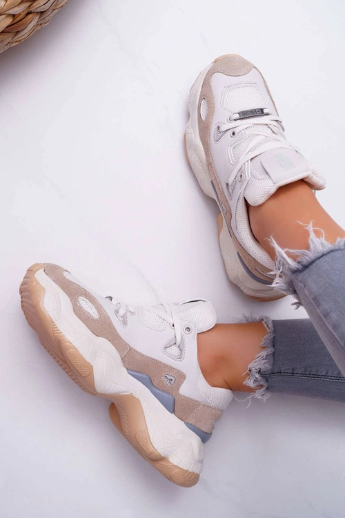 Damskie Sportowe Obuwie Big Star by Daniel Lopez Beżowe FF274429