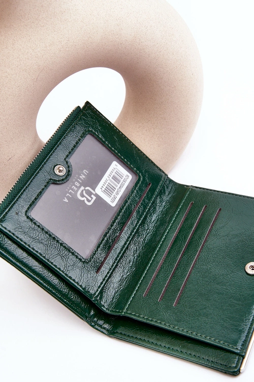 Damski Portfel Z Ekoskóry Ciemnozielony Cudea