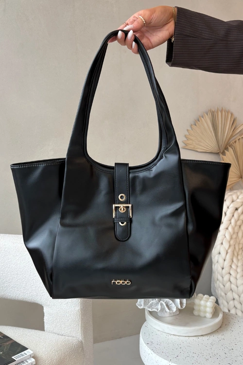 Torebka Shopperka Z Klamrą NOBO BAG6010-020 Czarna