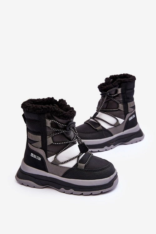 Dziecięce Śniegowce Ocieplane Na Suwak Czarne Big Star MM374193