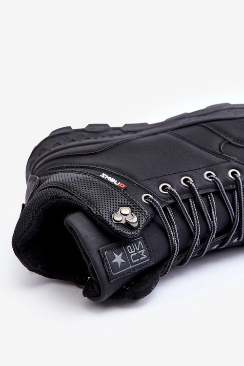 Męskie Ocieplane Buty Trekkingowe Czarne Daviana