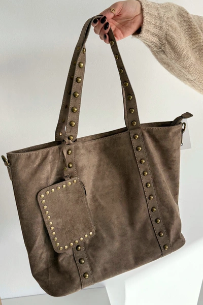 Torebka Damska Ze Zdobieniem Beżowa Kynelle