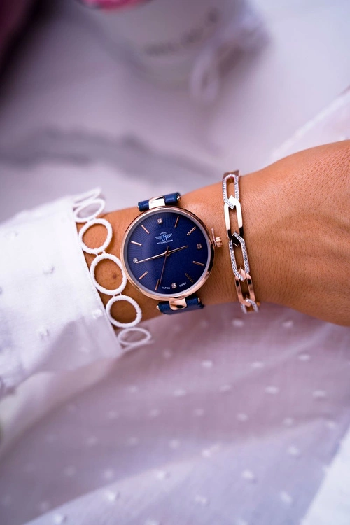 Damski Zegarek Michael John Granatowy Narsen