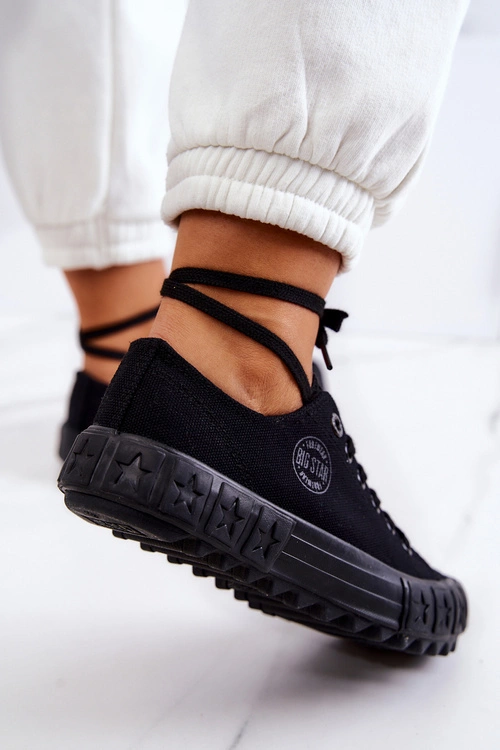 Damskie Trampki Tenisówki BIG STAR JJ274510 Czarne