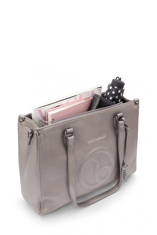 Klasyczna Torebka Shopperka NOBO N1530-C025 Srebrna