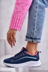Damskie Modne Buty Sportowe Sneakersy Granatowe Ida