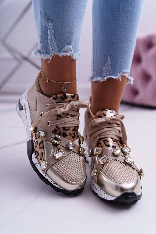 Sportowe Damskie Buty Lu Boo Beżowe Frency