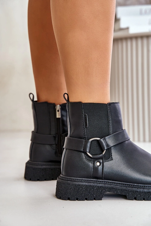 Botki Sztyblety Ocieplane Na Zamek Big Star OO274A128 Czarne