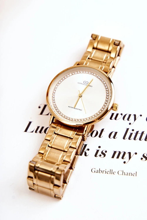 Damski Stalowy Zegarek Giorgio & Dario Z Cyrkoniami Złoty