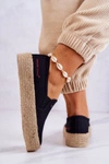 Damskie Espadryle Na Platformie Cross Jeans JJ2R4015C Czarne