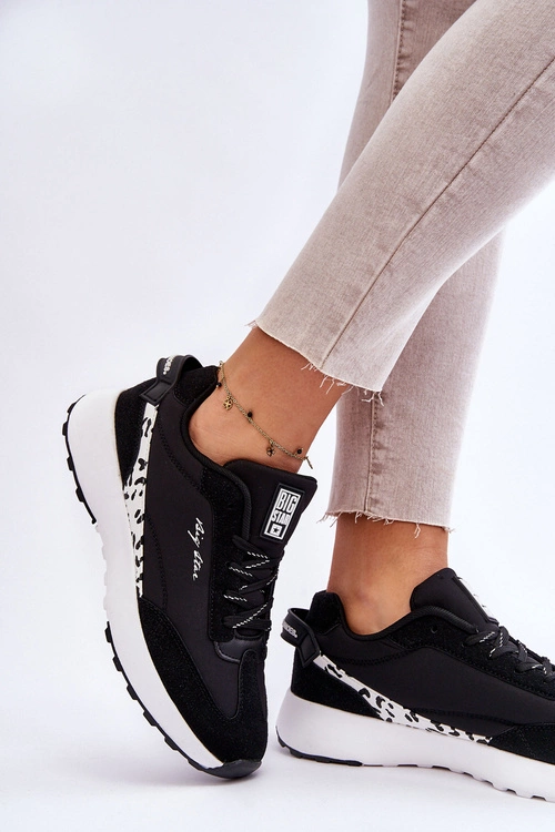 Damskie Sneakersy Memory Foam System Big Star LL274956 Czarne