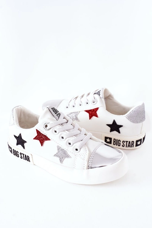 Dziecięce Skórzane Trampki BIG STAR II374032 Białe