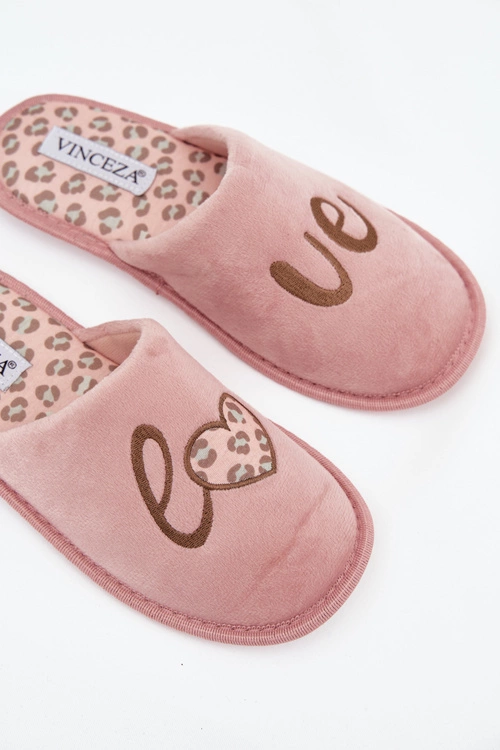 Kapcie Damskie LOVE Vinceza 19960 Różowe