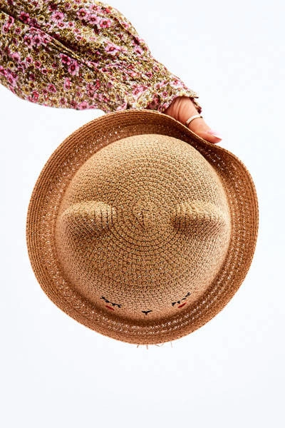 Dziecięcy Kapelusz Z Misiem Beżowy