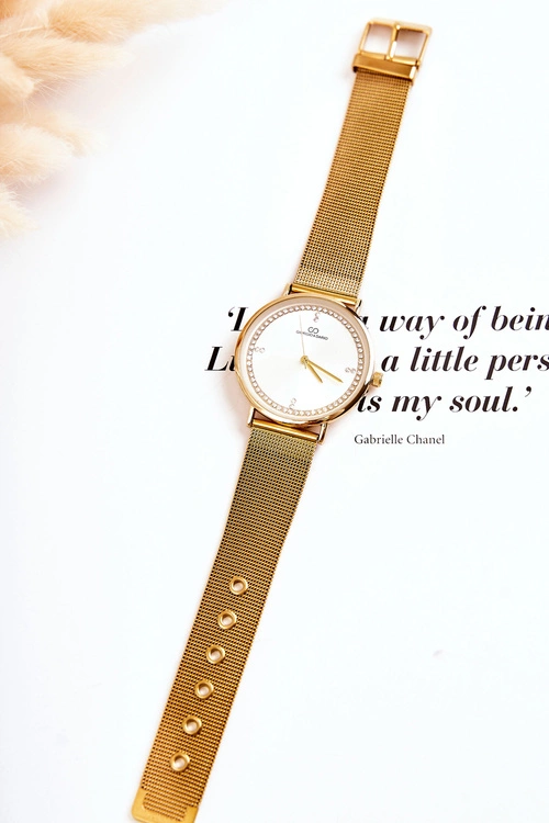 Damski Analogowy Zegarek Giorgio & Dario Z Cyrkoniami Złoty