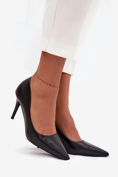 Szpilki Damskie Z Eko Skóry Czarne Sivana