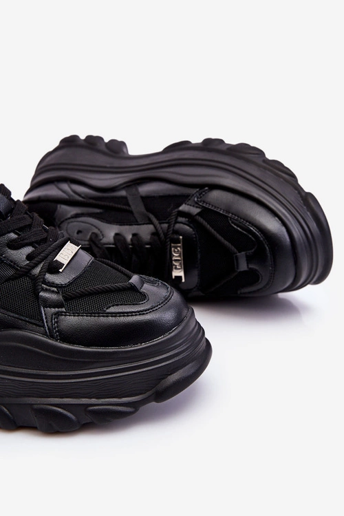 Buty Sportowe Na Masywnej Platformie GOE LL2N4030 Czarne